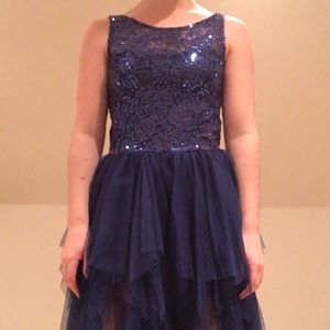Blue Sequined Dance Costume